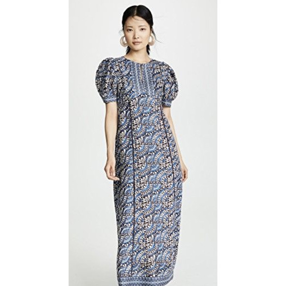 Sea New York Dresses & Skirts - Sea New York Luella Maxi Dress NWT Blue Multi Floral Puff Sleeve
